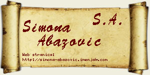 Simona Abazović vizit kartica